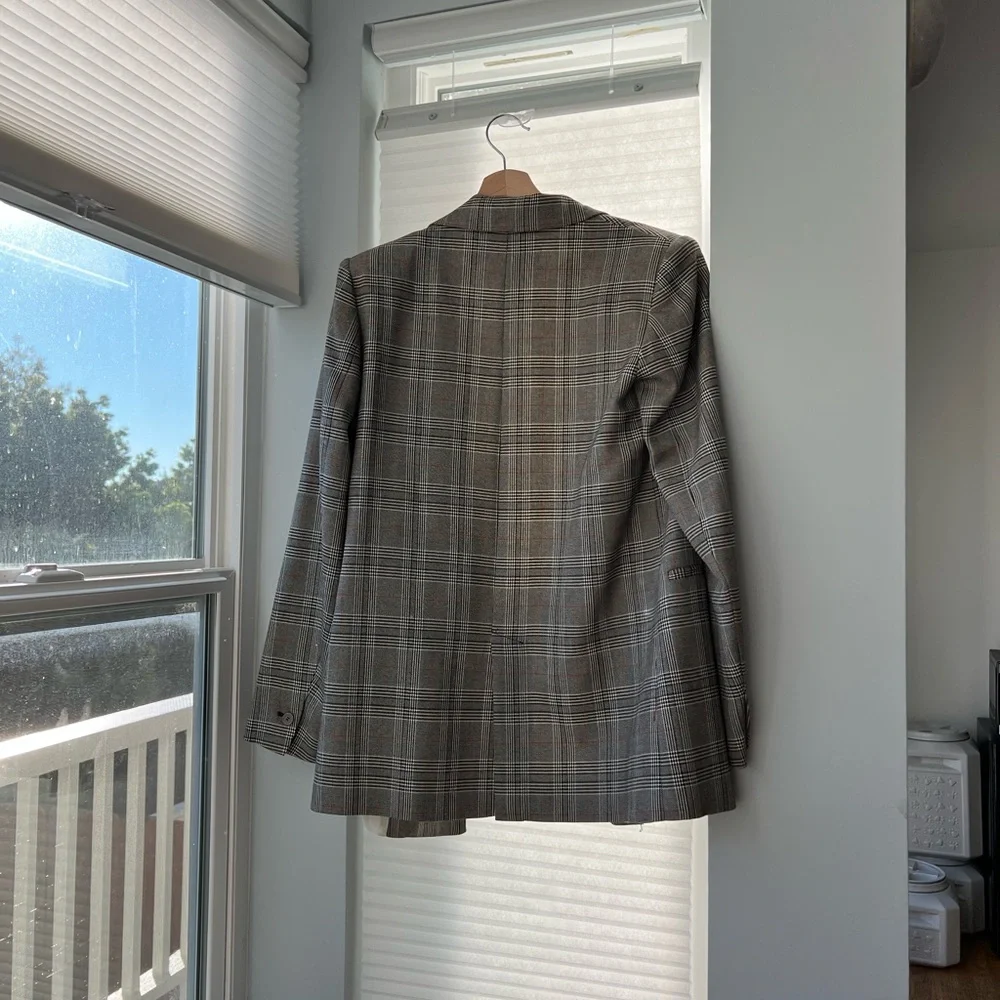 Zara Plaid Blazer size M - Picture 2 of 2